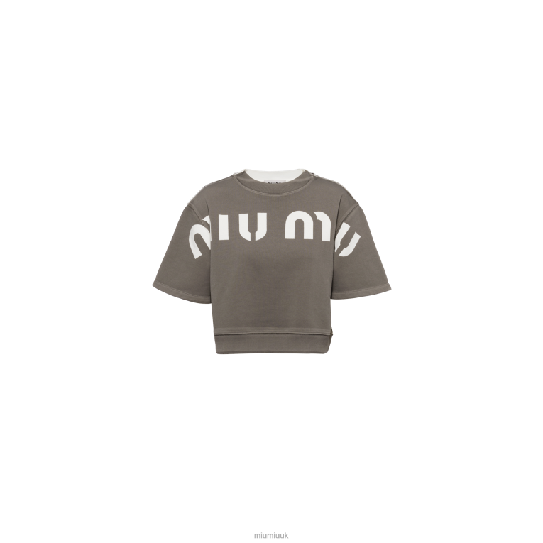 Ready To Wear Printed Cotton Sweatshirt Miu Miu XH28Z679 Grey