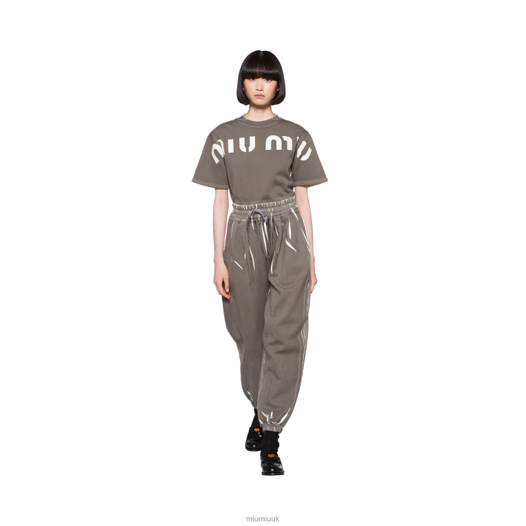 Ready To Wear Printed Cotton Sweatshirt Miu Miu XH28Z679 Grey