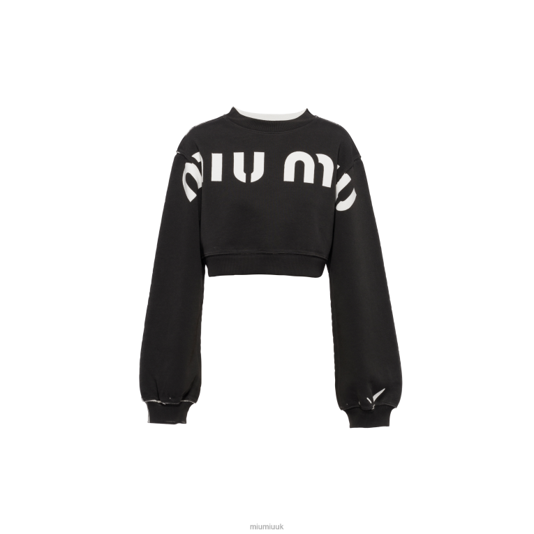 Ready To Wear Printed Cotton Sweatshirt Miu Miu XH28Z683 Black