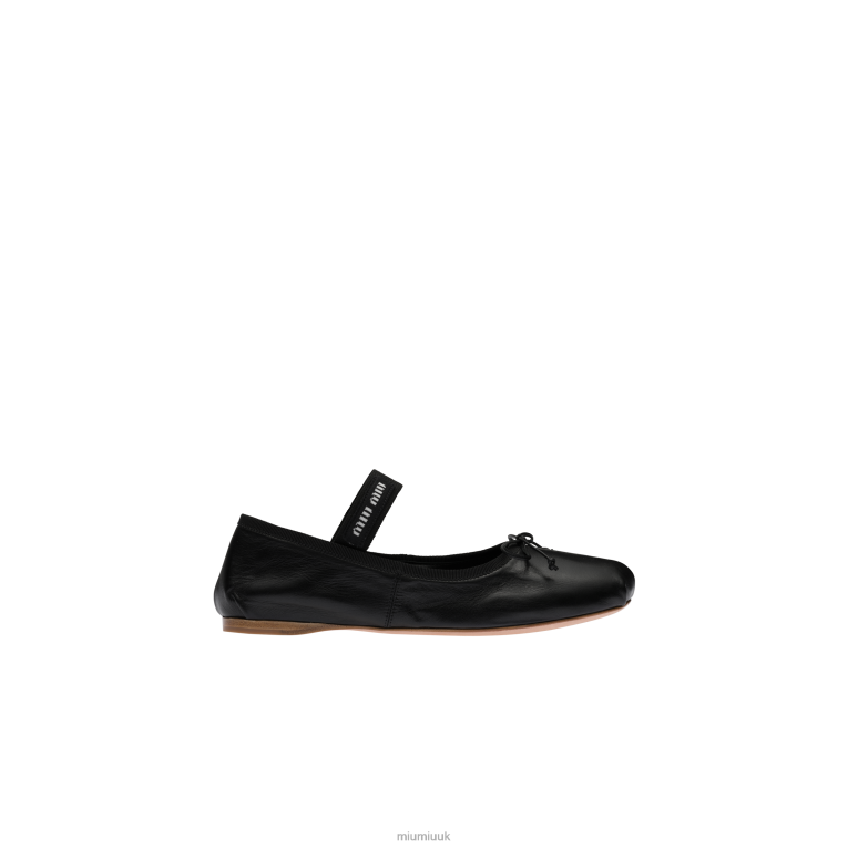 Shoes Leather Ballerinas Miu Miu XH28Z274 Black