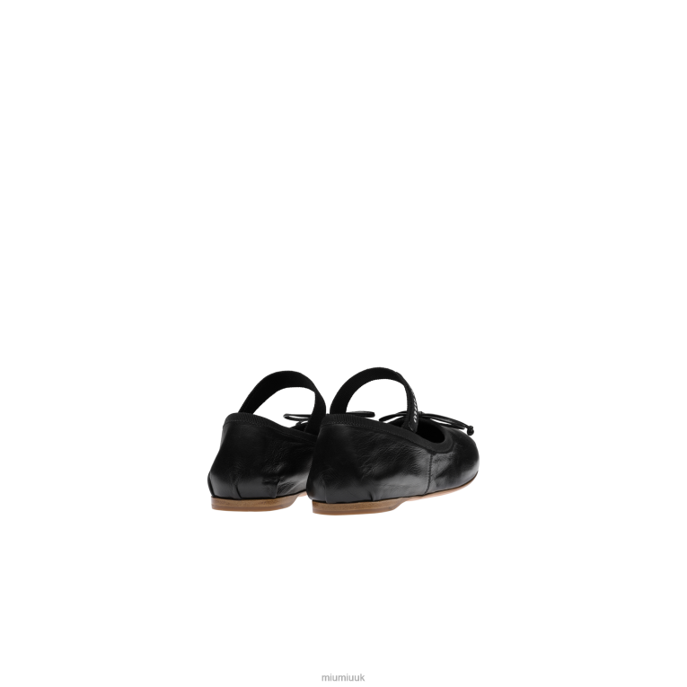 Shoes Leather Ballerinas Miu Miu XH28Z274 Black