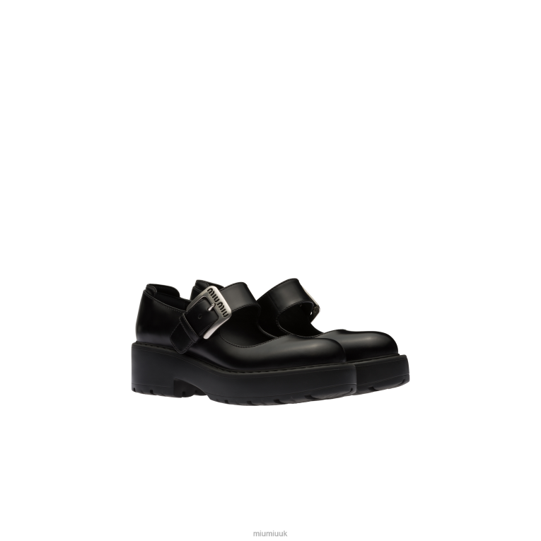 Shoes Leather Ballerinas Miu Miu XH28Z284 Black