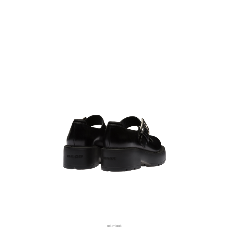 Shoes Leather Ballerinas Miu Miu XH28Z284 Black