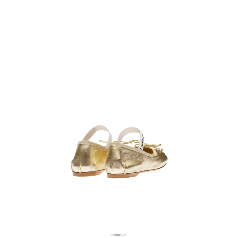 Shoes Mordore Nappa Leather Ballerinas Miu Miu XH28Z276 Pyrite