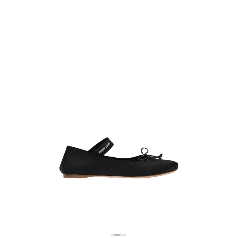 Shoes Satin Ballerinas Miu Miu XH28Z277 Black