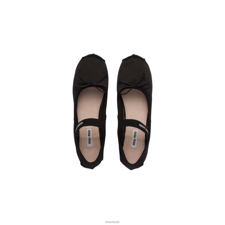 Shoes Satin Ballerinas Miu Miu XH28Z277 Black