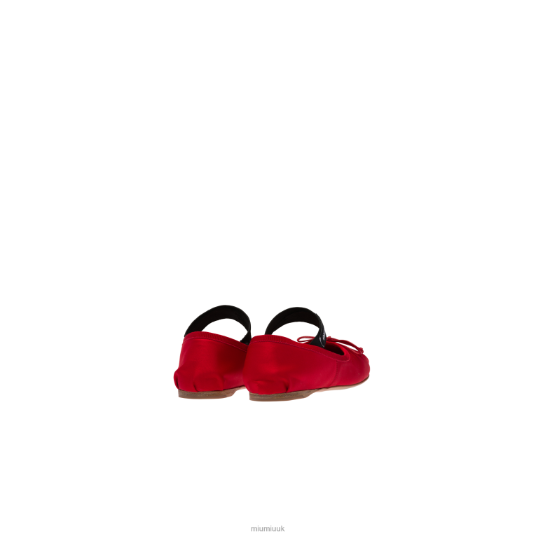 Shoes Satin Ballerinas Miu Miu XH28Z279 Red