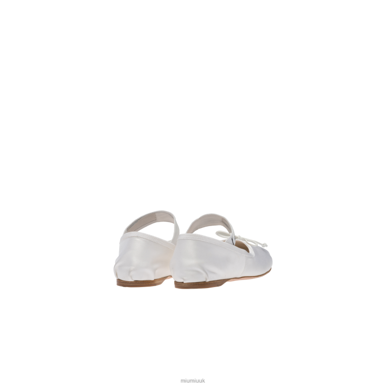 Shoes Satin Ballerinas Miu Miu XH28Z280 White
