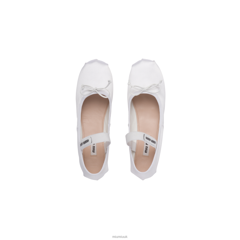 Shoes Satin Ballerinas Miu Miu XH28Z280 White