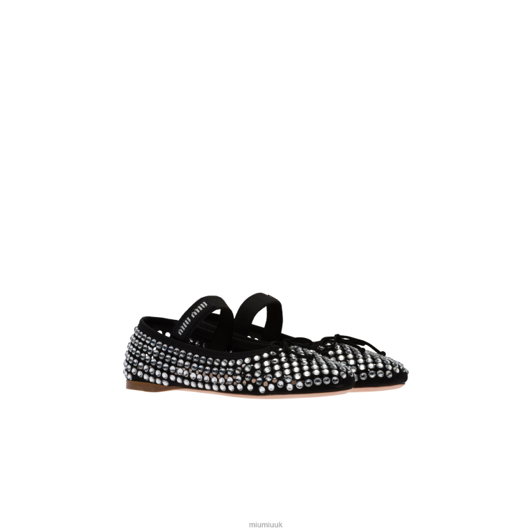 Shoes Satin Ballerinas Miu Miu XH28Z281 Black