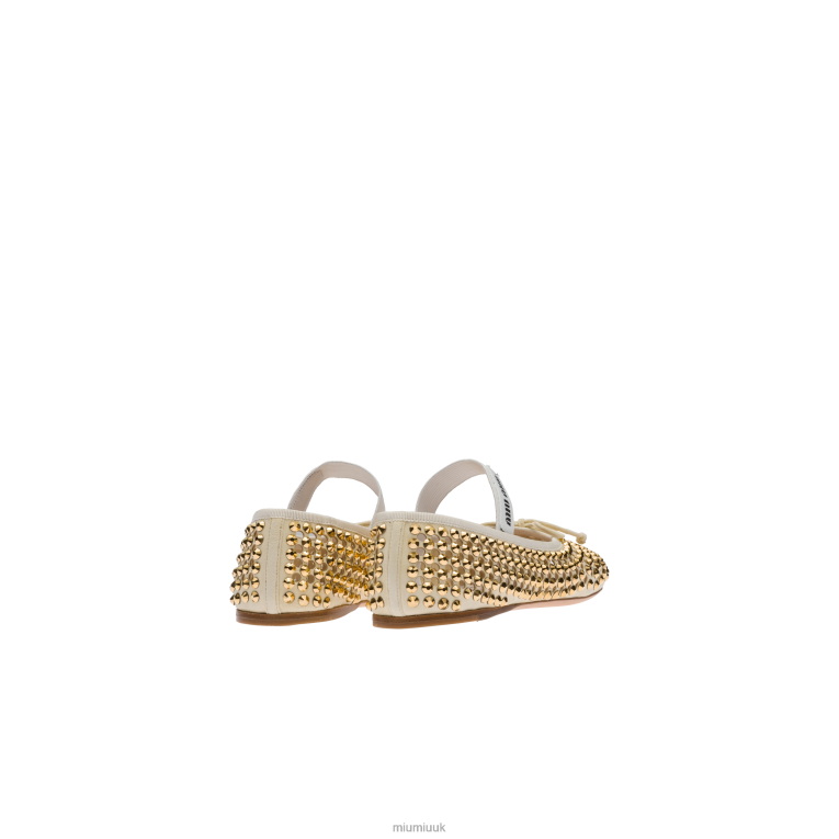 Shoes Satin Ballerinas Miu Miu XH28Z282 Sand Beige