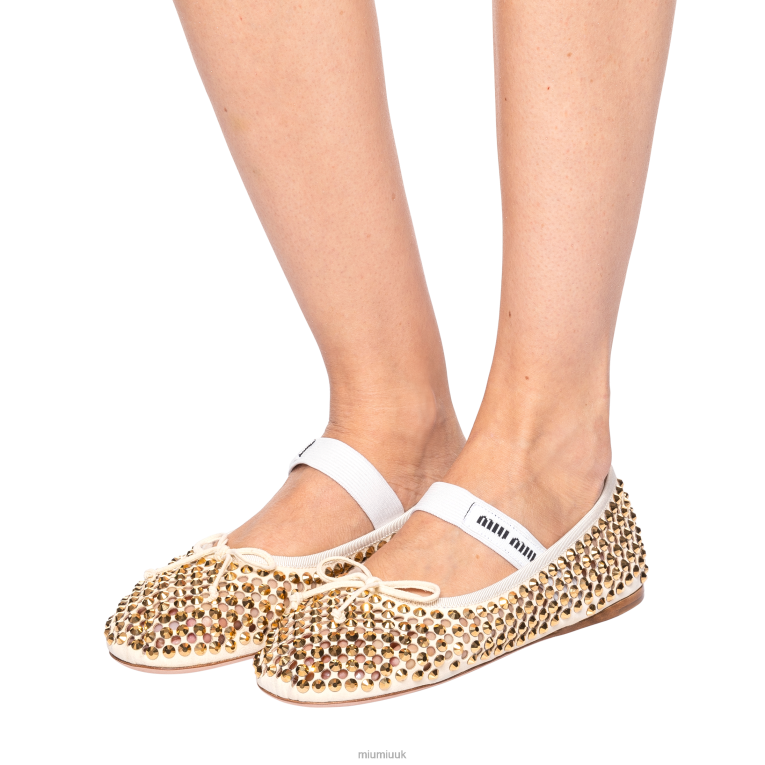 Shoes Satin Ballerinas Miu Miu XH28Z282 Sand Beige
