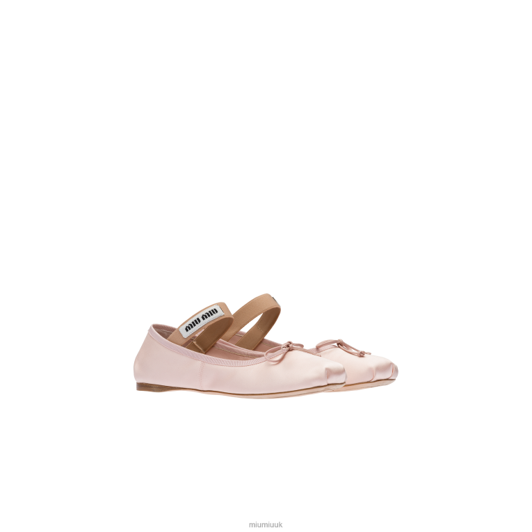 Shoes Satin Ballerinas Miu Miu XH28Z283 Orchid Pink