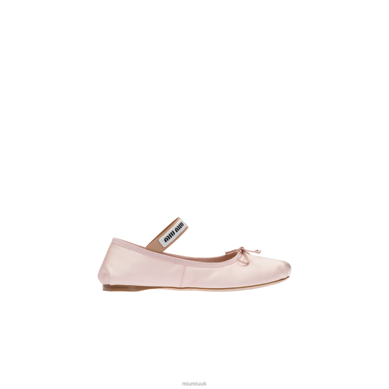 Shoes Satin Ballerinas Miu Miu XH28Z283 Orchid Pink