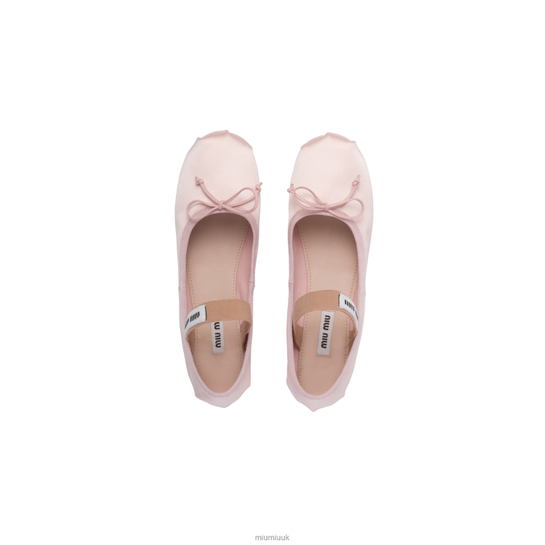Shoes Satin Ballerinas Miu Miu XH28Z283 Orchid Pink