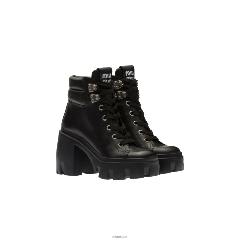 Shoes Leather Booties Miu Miu XH28Z338 Black