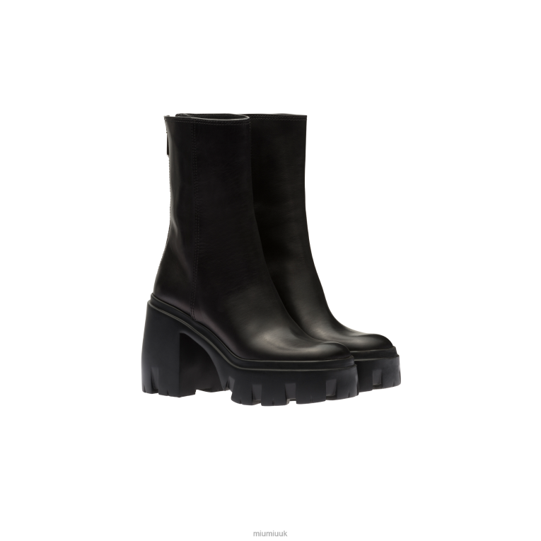 Shoes Leather Booties Miu Miu XH28Z339 Black