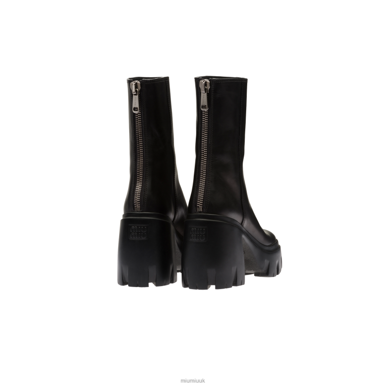 Shoes Leather Booties Miu Miu XH28Z339 Black