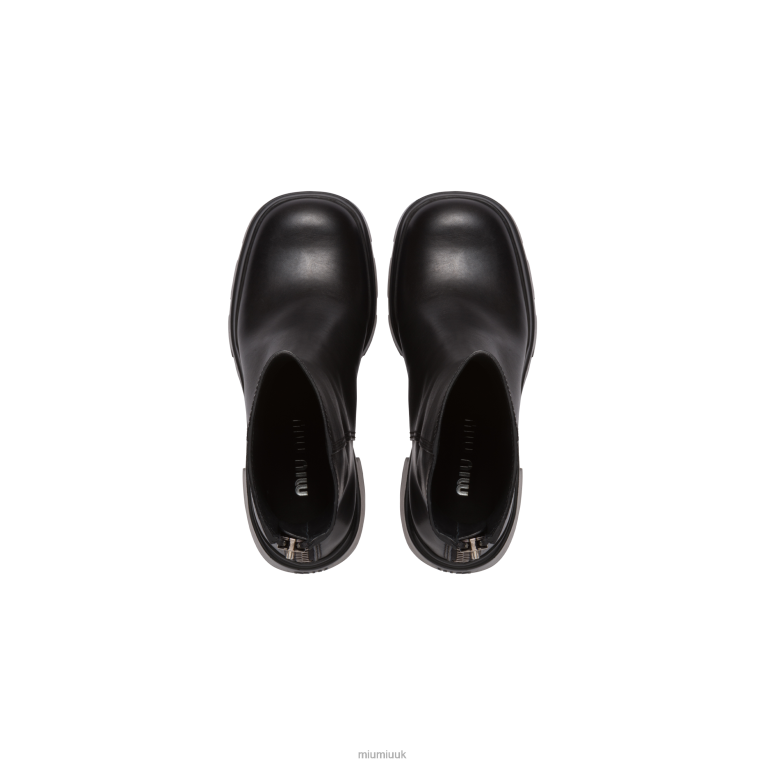 Shoes Leather Booties Miu Miu XH28Z339 Black