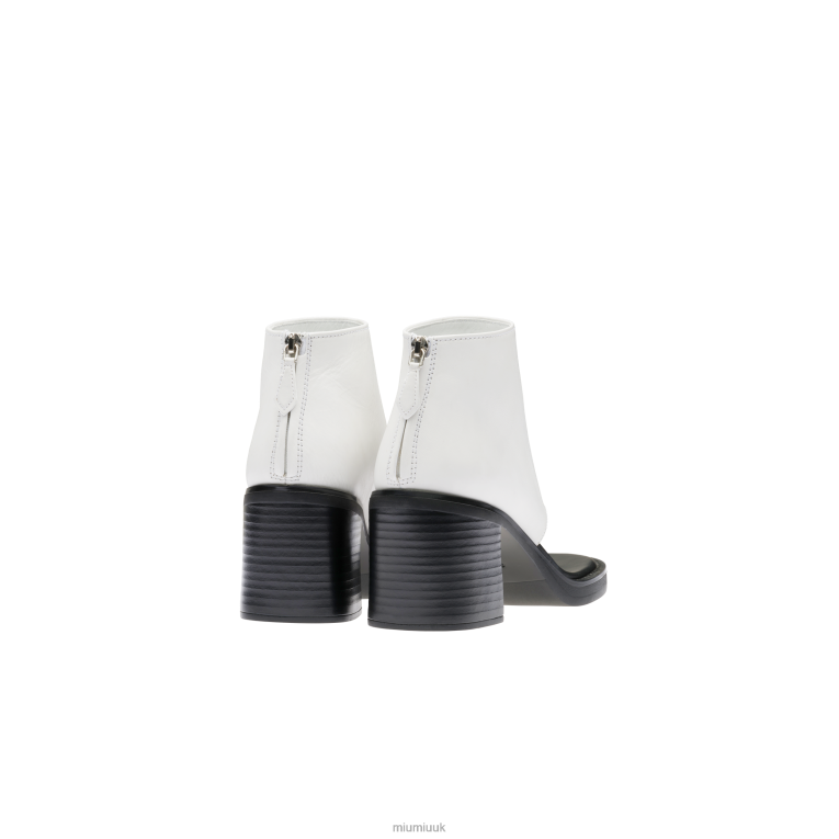 Shoes Leather Thong Booties Miu Miu XH28Z336 White