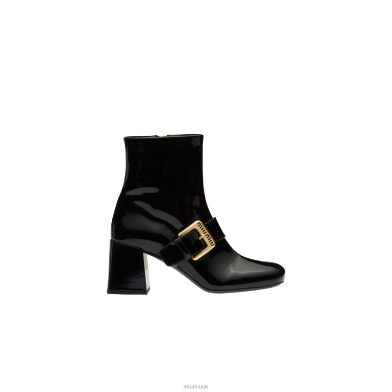 Shoes Patent Leather Booties Miu Miu XH28Z341 Black