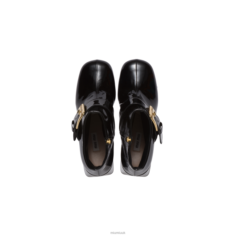 Shoes Patent Leather Booties Miu Miu XH28Z341 Black
