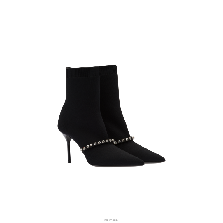 Shoes Technical Knit Booties Miu Miu XH28Z346 Black