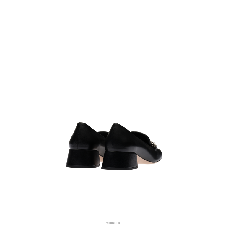 Shoes Leather Loafers Miu Miu XH28Z322 Black