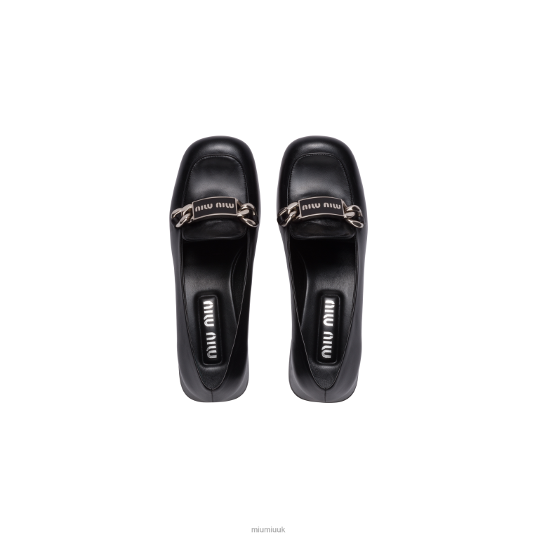 Shoes Leather Loafers Miu Miu XH28Z322 Black