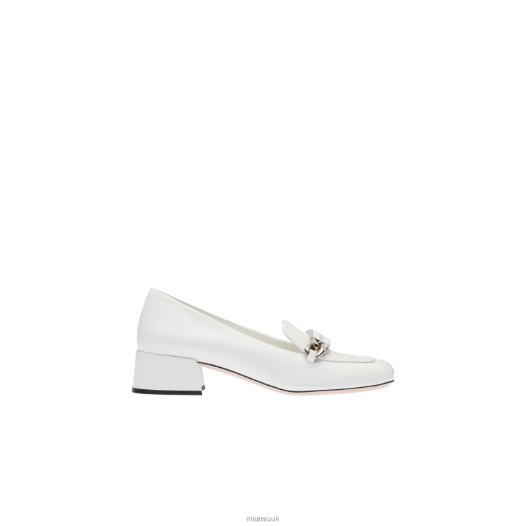 Shoes Leather Loafers Miu Miu XH28Z324 White