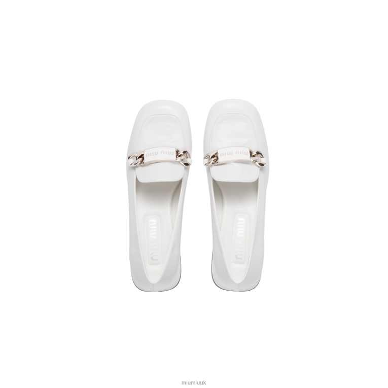 Shoes Leather Loafers Miu Miu XH28Z324 White