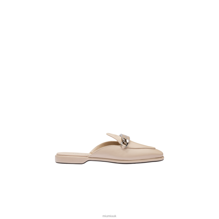 Shoes Leather Loafers Miu Miu XH28Z327 Desert Beige