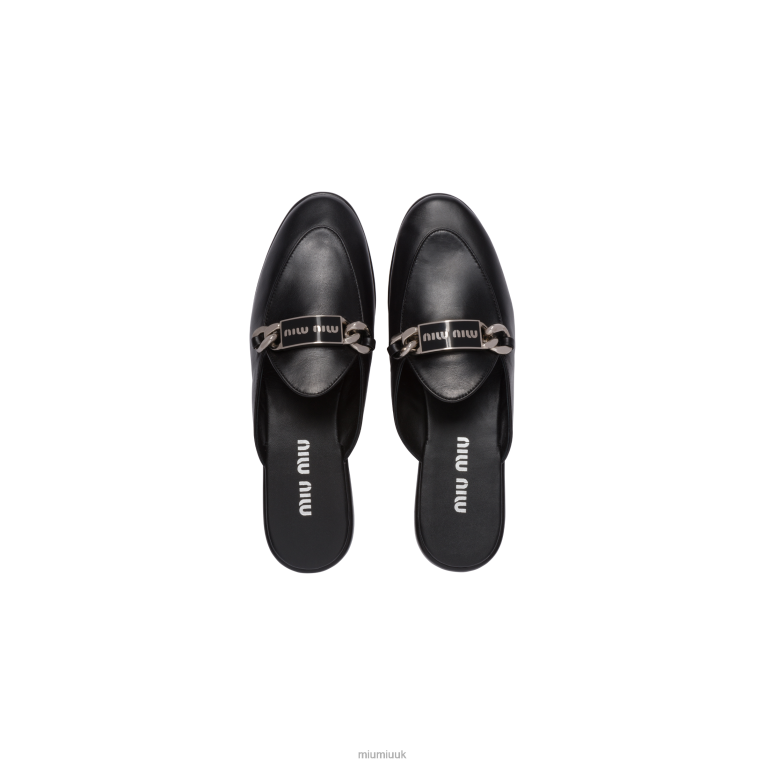 Shoes Leather Loafers Miu Miu XH28Z328 Black
