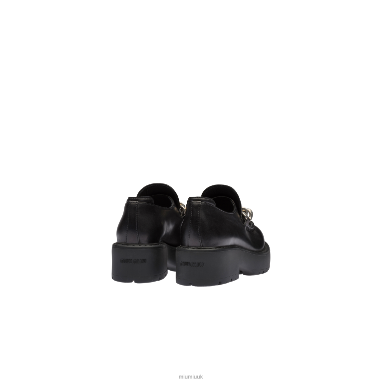 Shoes Leather Loafers Miu Miu XH28Z330 Black