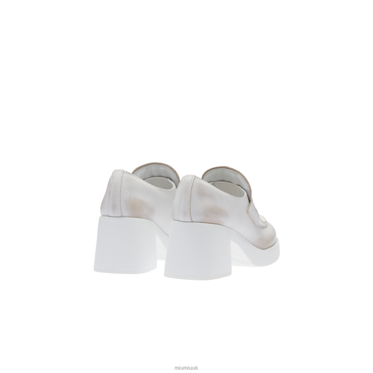 Shoes Leather Penny Loafers Miu Miu XH28Z306 White