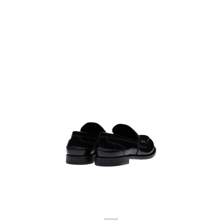 Shoes Leather Penny Loafers Miu Miu XH28Z309 Black