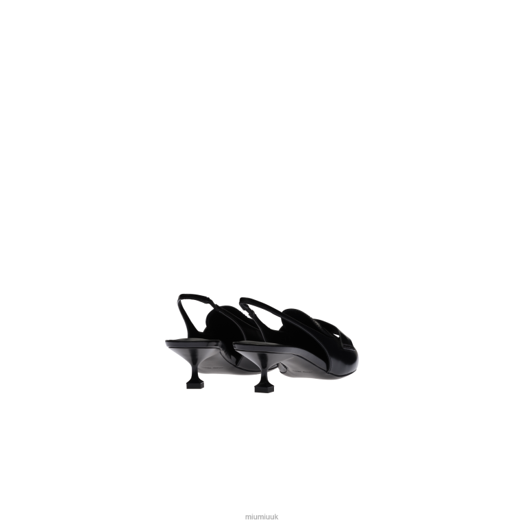 Shoes Leather Penny Loafers With Heel Miu Miu XH28Z315 Black