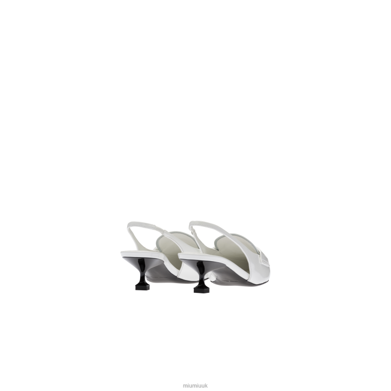 Shoes Leather Penny Loafers With Heel Miu Miu XH28Z316 White