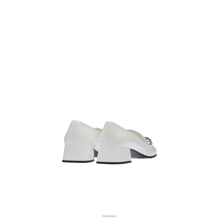 Shoes Patent Leather Loafers Miu Miu XH28Z325 White