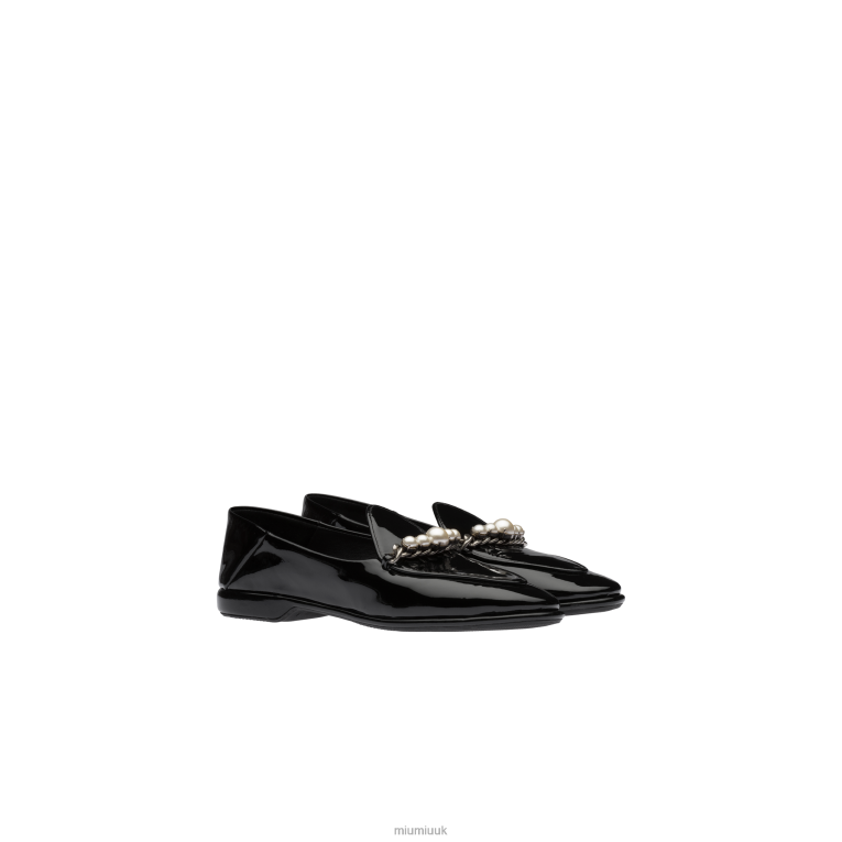 Shoes Patent Leather Loafers Miu Miu XH28Z326 Black