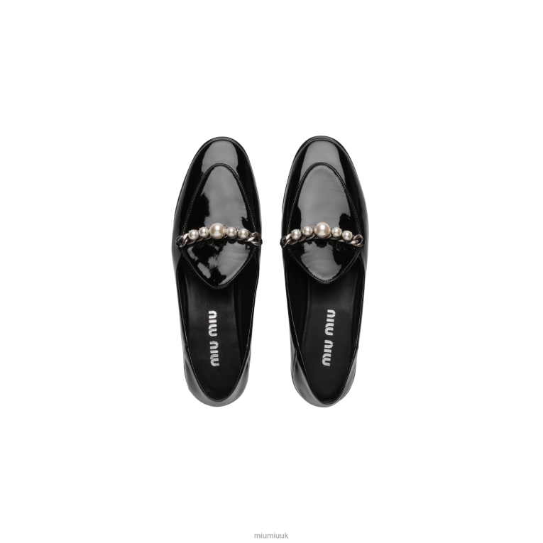 Shoes Patent Leather Loafers Miu Miu XH28Z326 Black