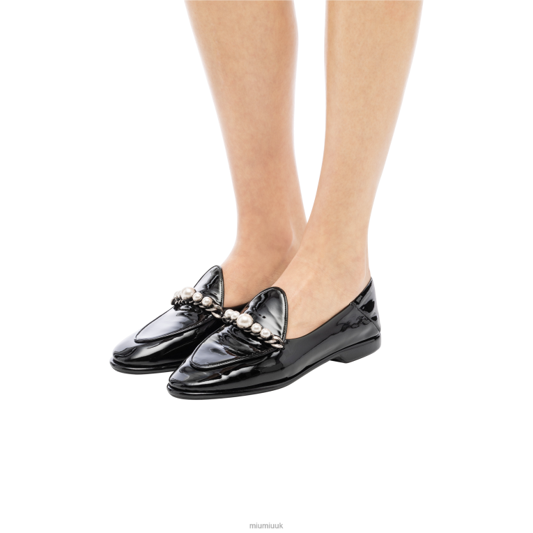 Shoes Patent Leather Loafers Miu Miu XH28Z326 Black