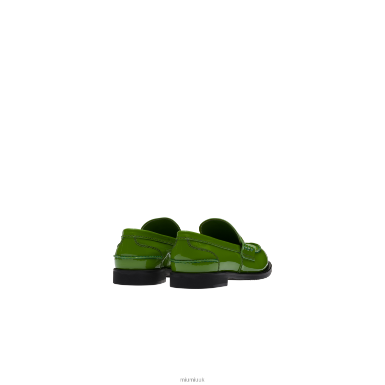 Shoes Patent Leather Penny Loafers Miu Miu XH28Z320 Apple Green