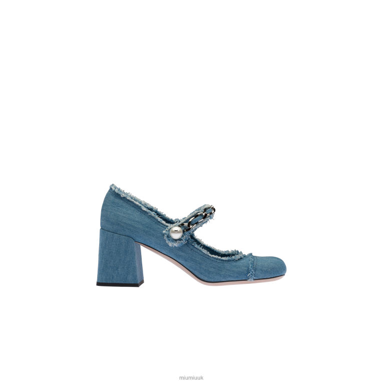 Shoes Mary Jane Pumps Miu Miu XH28Z208 Denim