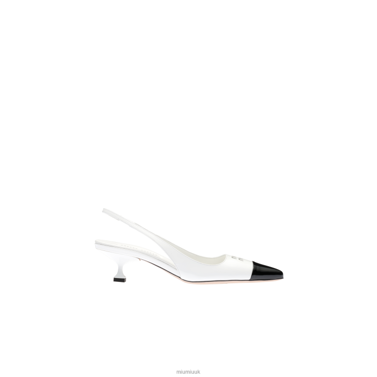 Shoes Patent Leather Pump Miu Miu XH28Z181 White/Black