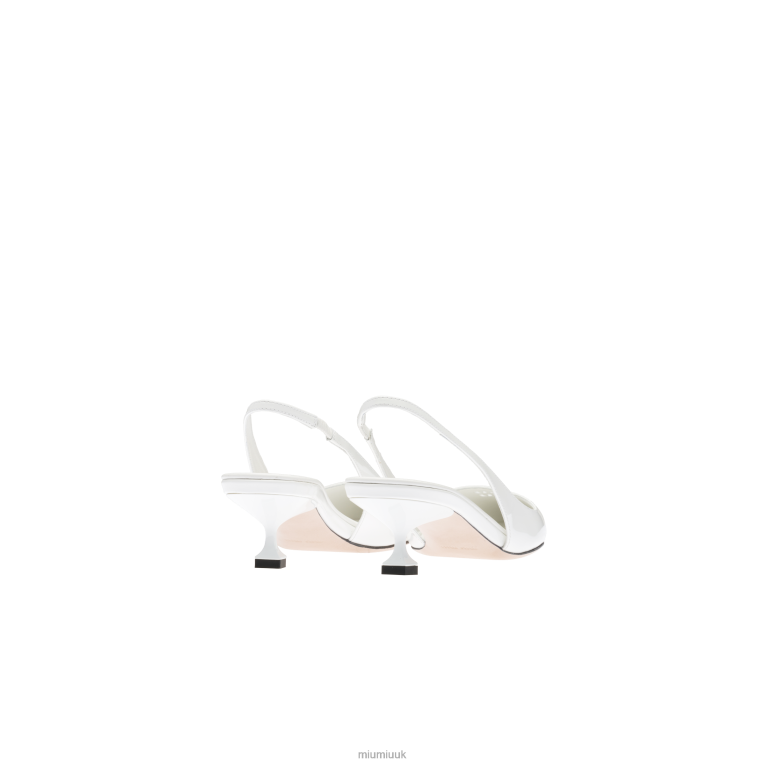 Shoes Patent Leather Pump Miu Miu XH28Z181 White/Black