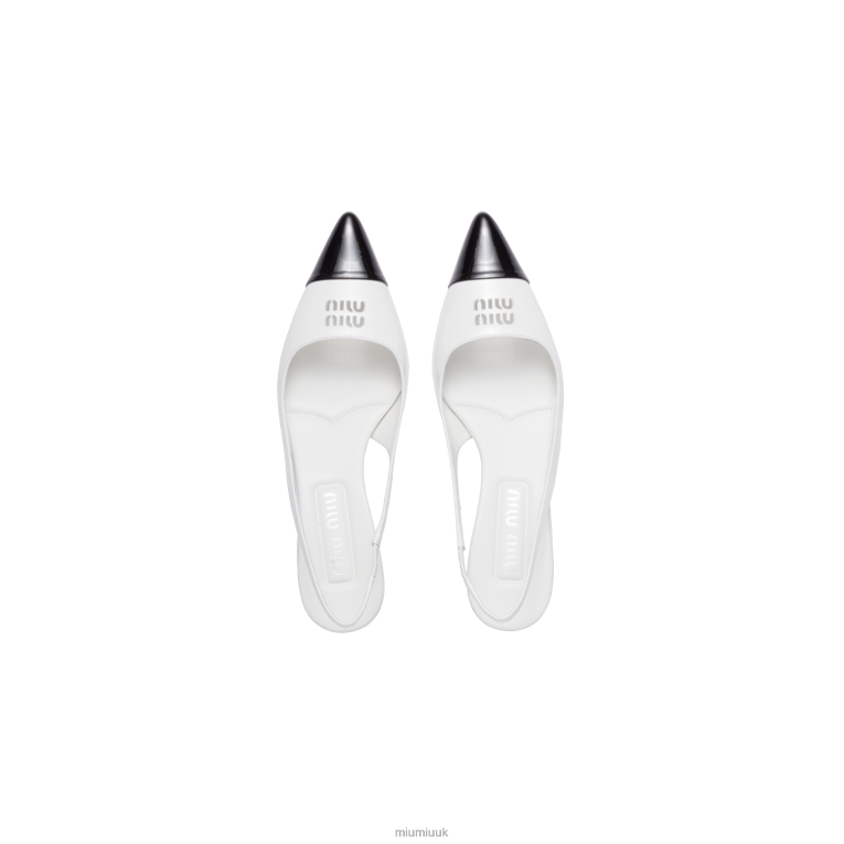 Shoes Patent Leather Pump Miu Miu XH28Z181 White/Black