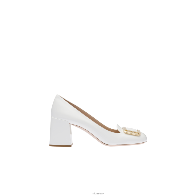 Shoes Patent Leather Pumps Miu Miu XH28Z185 White
