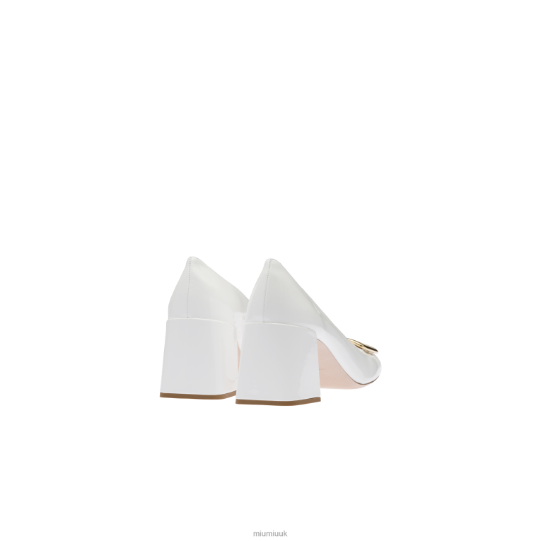 Shoes Patent Leather Pumps Miu Miu XH28Z185 White