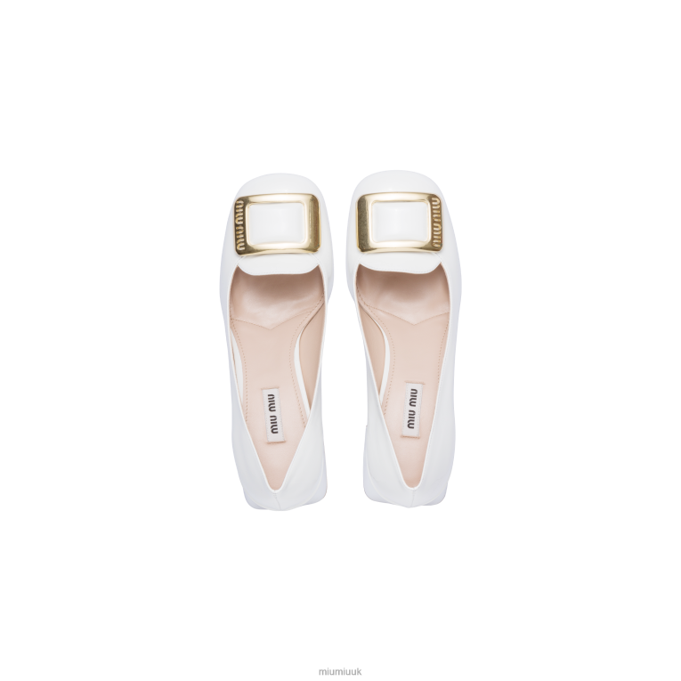 Shoes Patent Leather Pumps Miu Miu XH28Z185 White